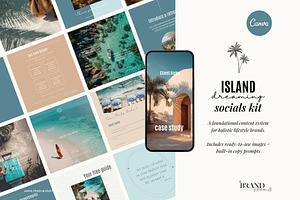 Island Dreaming Instagram Templates, a Social Media Template by The Brand Alchemists