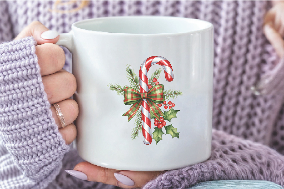 Christmas Candy Cane Clipart, an Illustration by Libby Wishes (Photo 5 of 7)