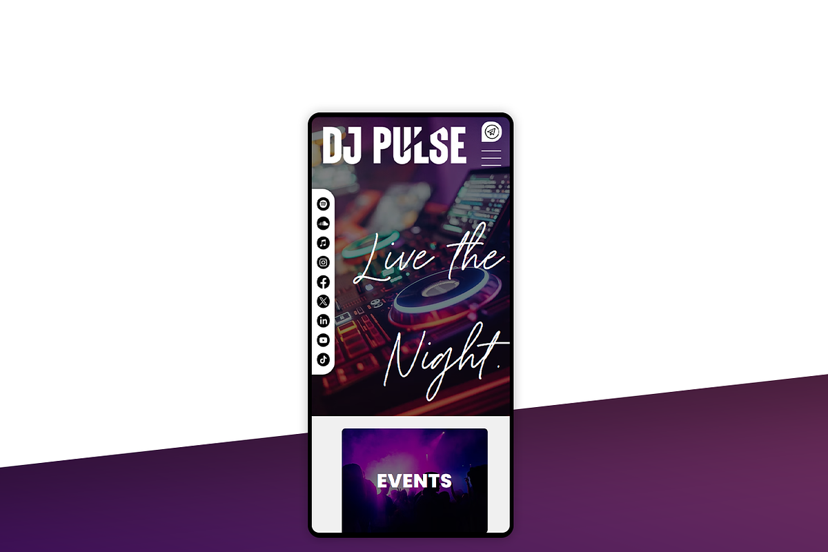 DJ & Disco Website Template, a Wix Template by Kitteeh (Photo 2 of 21)