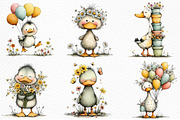 Quirky Spring Duck Clipart Png, an Illustration by Craft Nest (Thumbnail 4 of 11)
