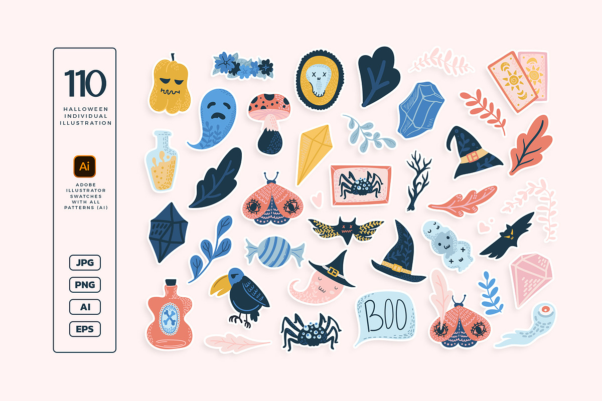 Halloween Pattern & Illustration, a Pattern Graphic by KetteCreate (Photo 5 of 10)