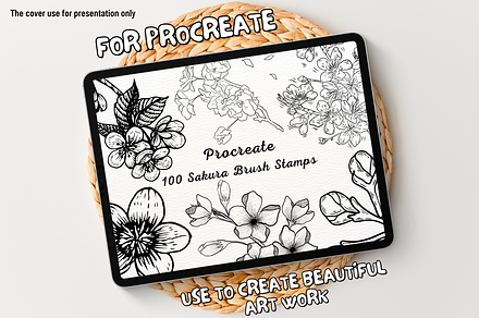 100 Sakura Procreate Stamps