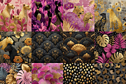 Pink and Gold Leopard Digital Paper, a Pattern Graphic by LA Design (Thumbnail 4 of 10)