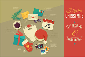 Christmas Infographics / flat icons, an Illustration by Marish