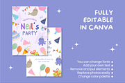 Birthday Party Canva Invitation, a Design Template by TemplateCastleStore (Thumbnail 3 of 4)