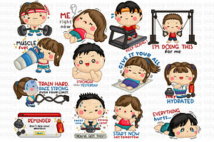 Fitness Health Training Gym Clip Art
