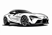 Luxury Car Clipart Vector Bundle, an Illustration by Creativeshirt (Thumbnail 8 of 9)