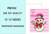 Christmas Wall Art Let It Snow Png, an Illustration by SinaCreation (Thumbnail 6 of 7)