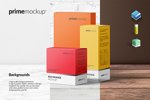 Cardboard Package Box Mockup Bundle