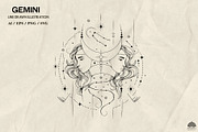 Zodiac signs line art + Procreate, a Decorative Illustration by Skliarova (Thumbnail 6 of 16)