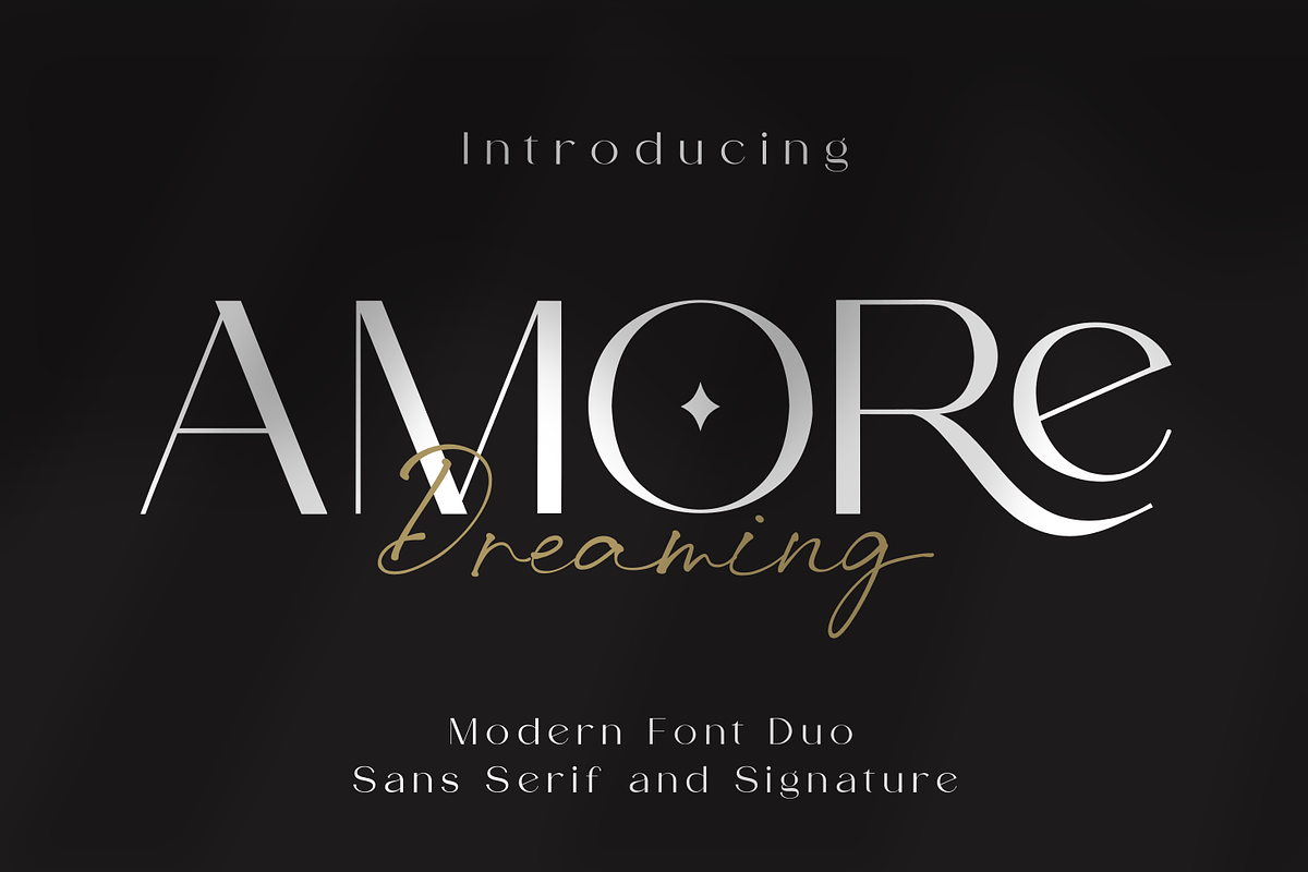 Amore Dreaming Font Duo, a Sans Serif Font by zeenesia (Photo 1 of 15)