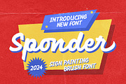 Sponder - Sign Painting Font, a Script Font by Bale Type (Thumbnail 1 of 9)