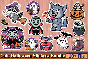 Cute Halloween Stickers Bundle