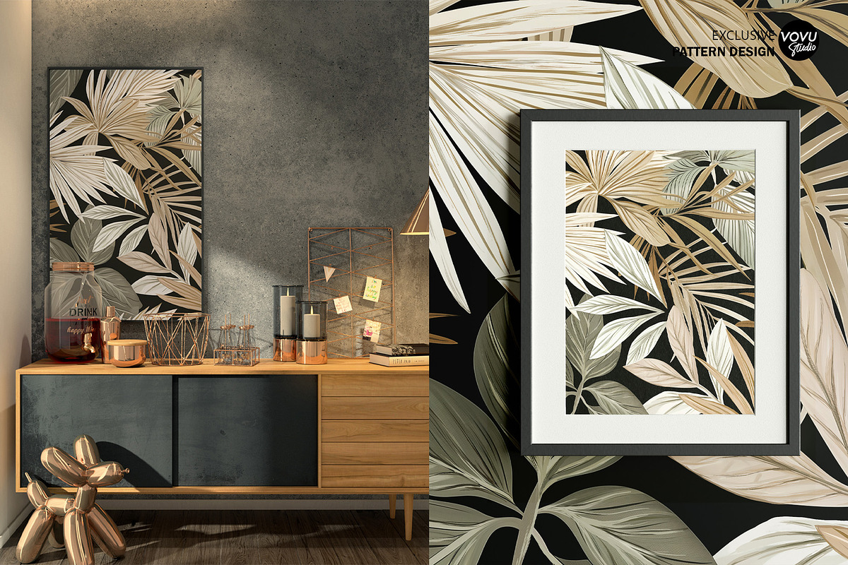 Exotic Foliage Print Pattern, a Pattern Graphic by VOVU Studio (Photo 4 of 8)