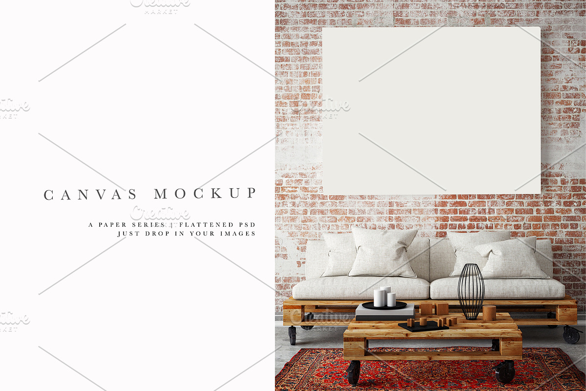 Canvas Mockup #184 PSD+Smart Object, a Print Template by Kzara Visual Concepts (Photo 1 of 3)