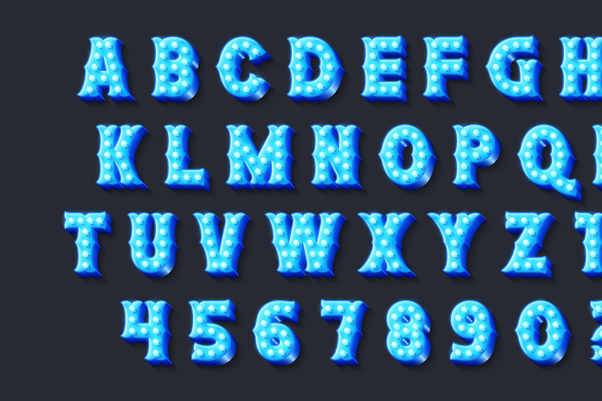 Retro circus show alphabet, an Object Graphic by RevelStockart (Photo 4 of 6)