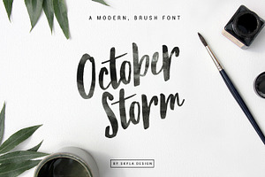 October Storm Modern Brush Font