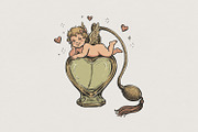 Cherub Heart Perfume PNG, Vintage, an Illustration by SharpMarketplace (Thumbnail 1 of 3)