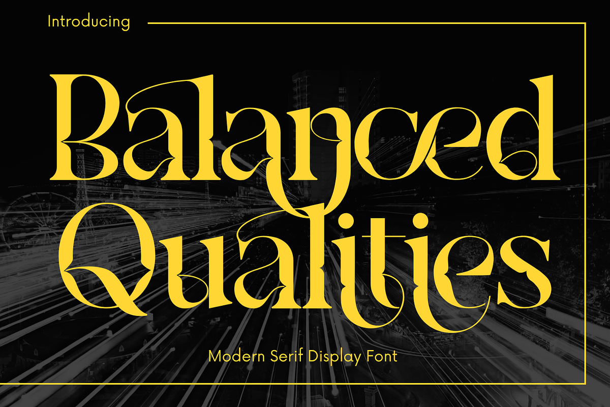 Balanced Qualities - Elegant Font, a Serif Font by 177Studio (Photo 1 of 8)