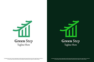 Green Growth Step Logo Design Icon, a Branding & Logo Template by Morvana Crew