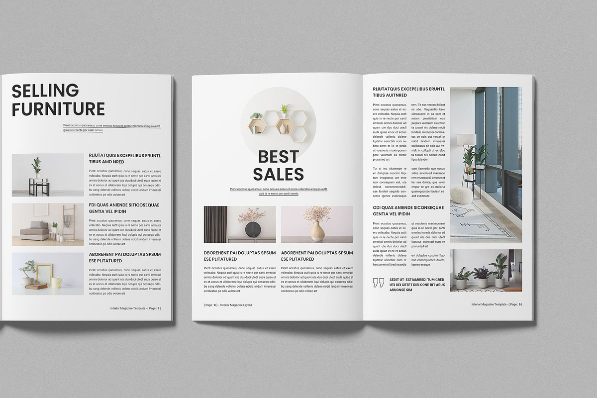 Interior Magazine Layout Template preview 4