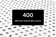 400 Minimal Vector Mini Icons, an Icon by Web Icon Set (Thumbnail 1 of 2)