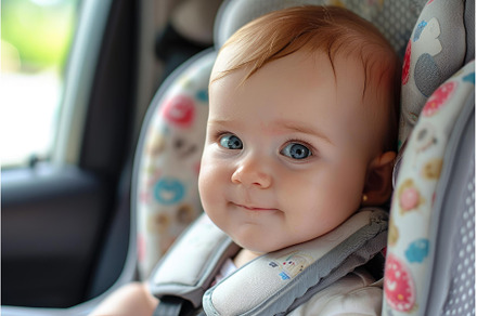 Protective Baby sitting in safety, a Transportation Photo by Ylivdesign