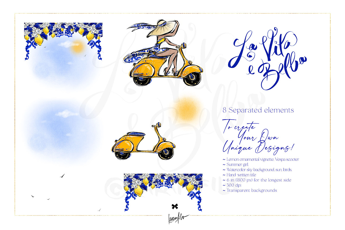 Mediterranean Summer Branding Kit, a Branding & Logo Template by KaramfilaS (Photo 3 of 8)