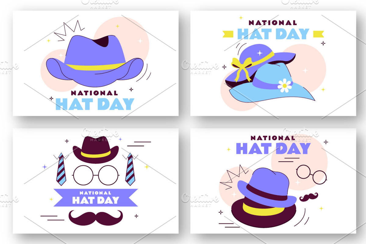 11 National Hat Day Illustration, a Person Illustration by denayunebgt (Photo 3 of 5)