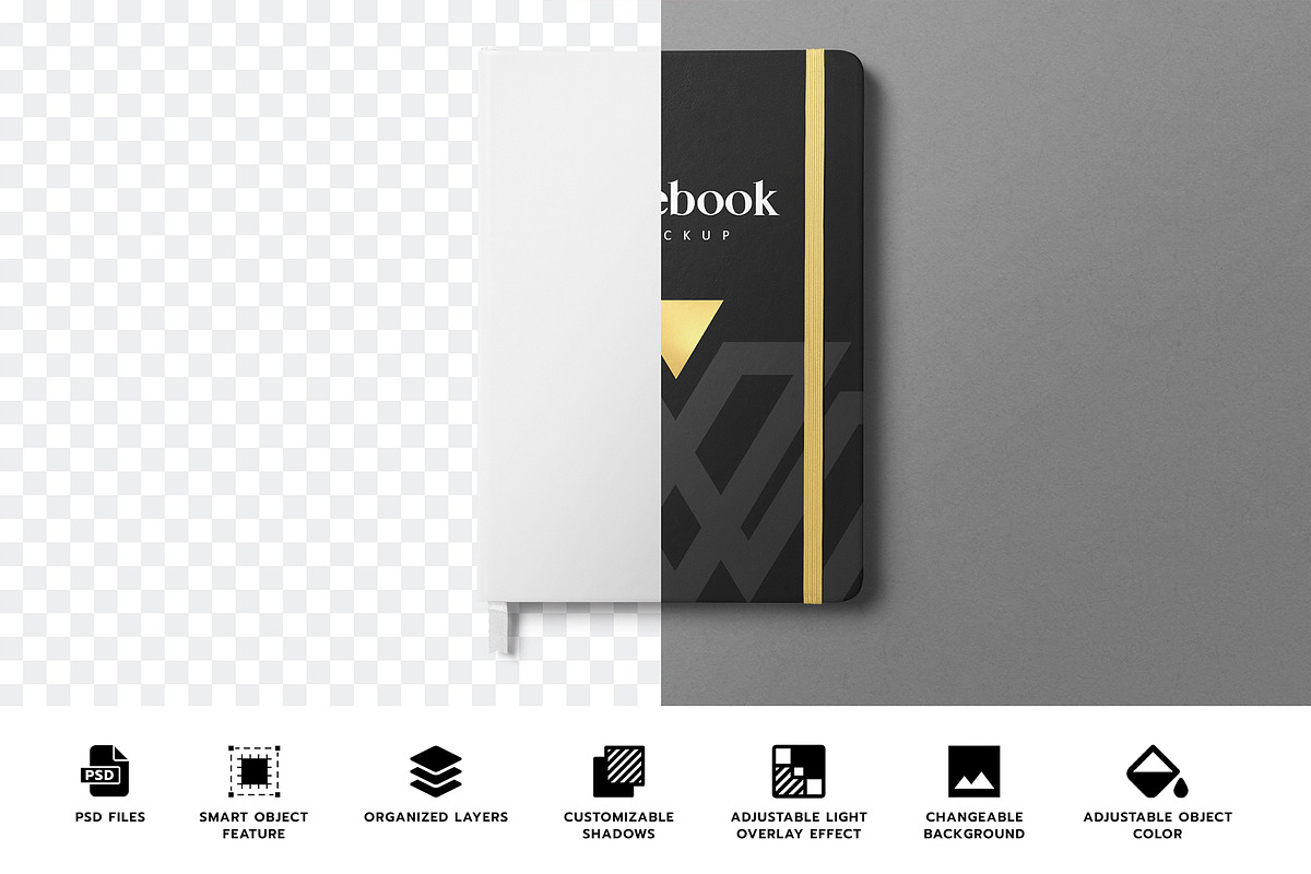 Notebook Mockup, a Product Mockup by PixelVoyager (Photo 2 of 6)