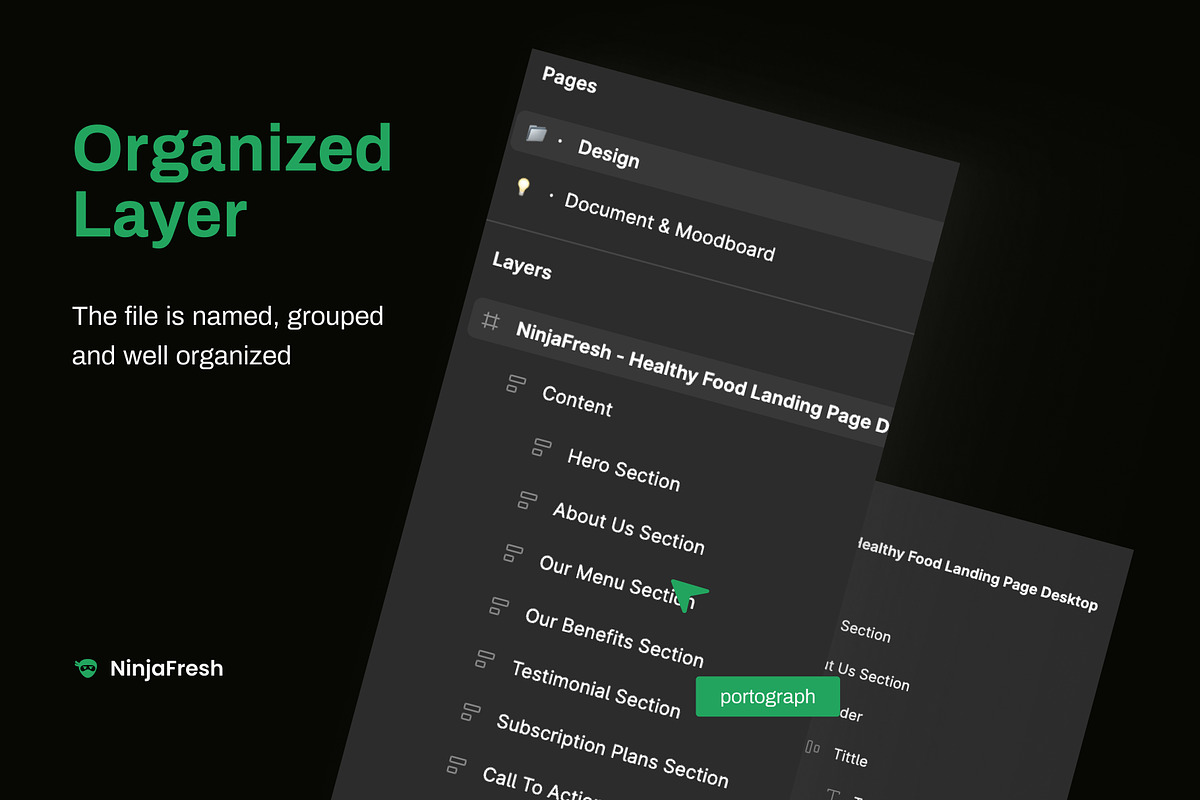 NinjaFresh Healthy Food Landing Page preview 3