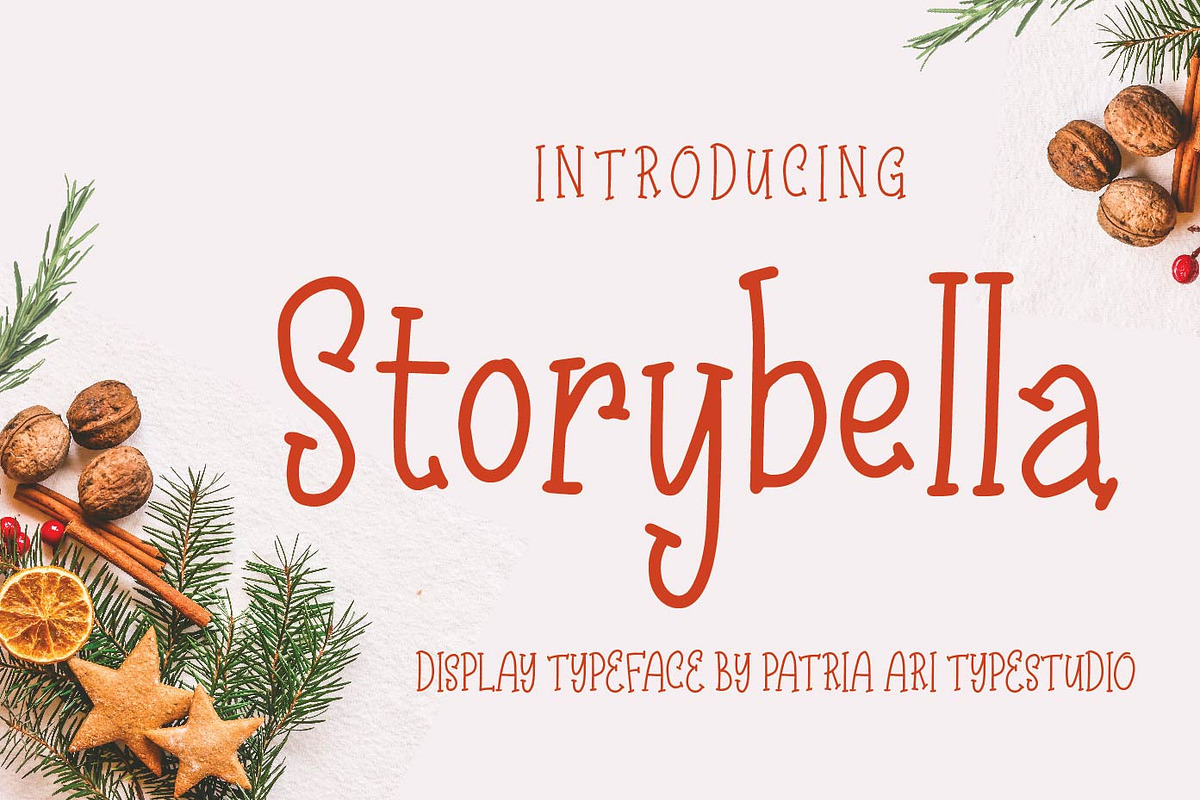 Storybella - Cute Handwritten Fonts, a Slab Serif Font by Patria Ari (P4tcreativa) (Photo 1 of 9)