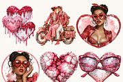 Red Valentine Clipart Bundle, a Seasonal Illustration by BusyDaydesign (Thumbnail 5 of 9)