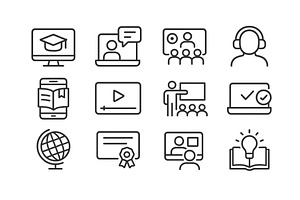 Vector illustration of online, an Education Illustration by ZinetroN