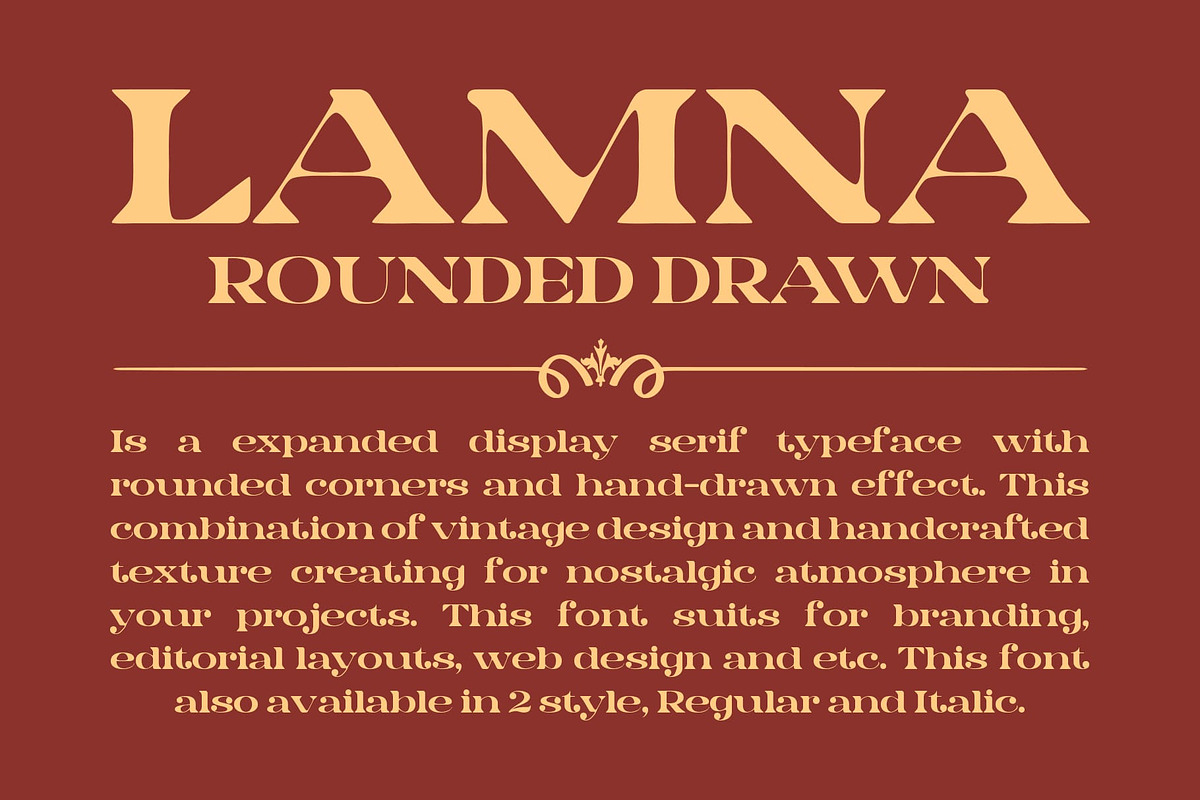 Lamna Rounded Drawn, a Serif Font by Craft Supply Co. (Photo 2 of 8)