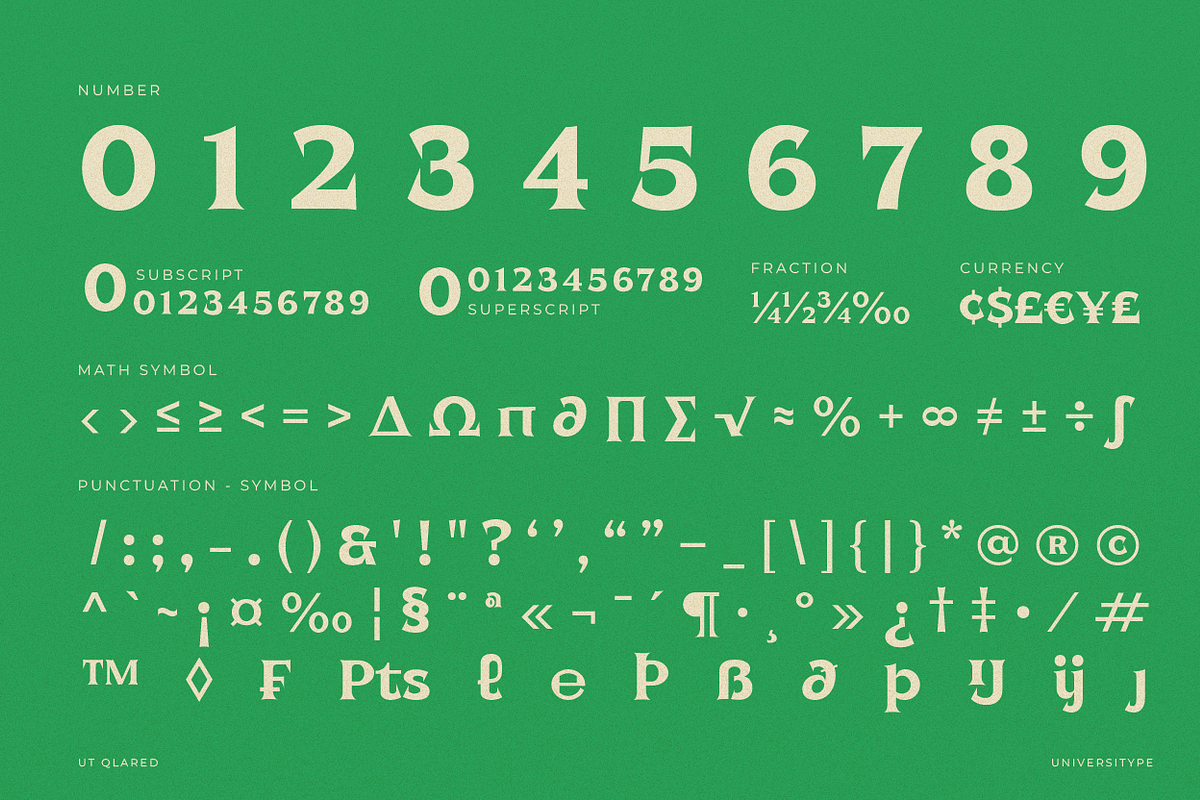 UT Qlared - A Flare Serif Font, a Serif Font by Universitype (Photo 5 of 14)