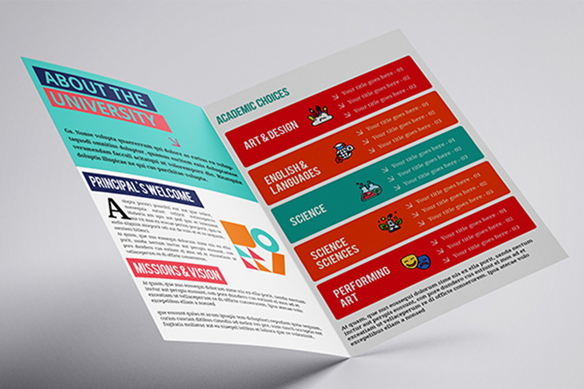 College University Bi-Fold Brochure, a Brochure Template by azadcsstune (Photo 4 of 5)