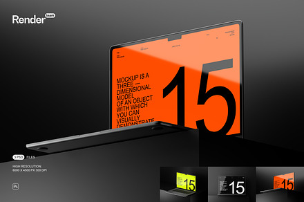 MacBook Air Mockup Set, a Mac Mockup by Renderteam