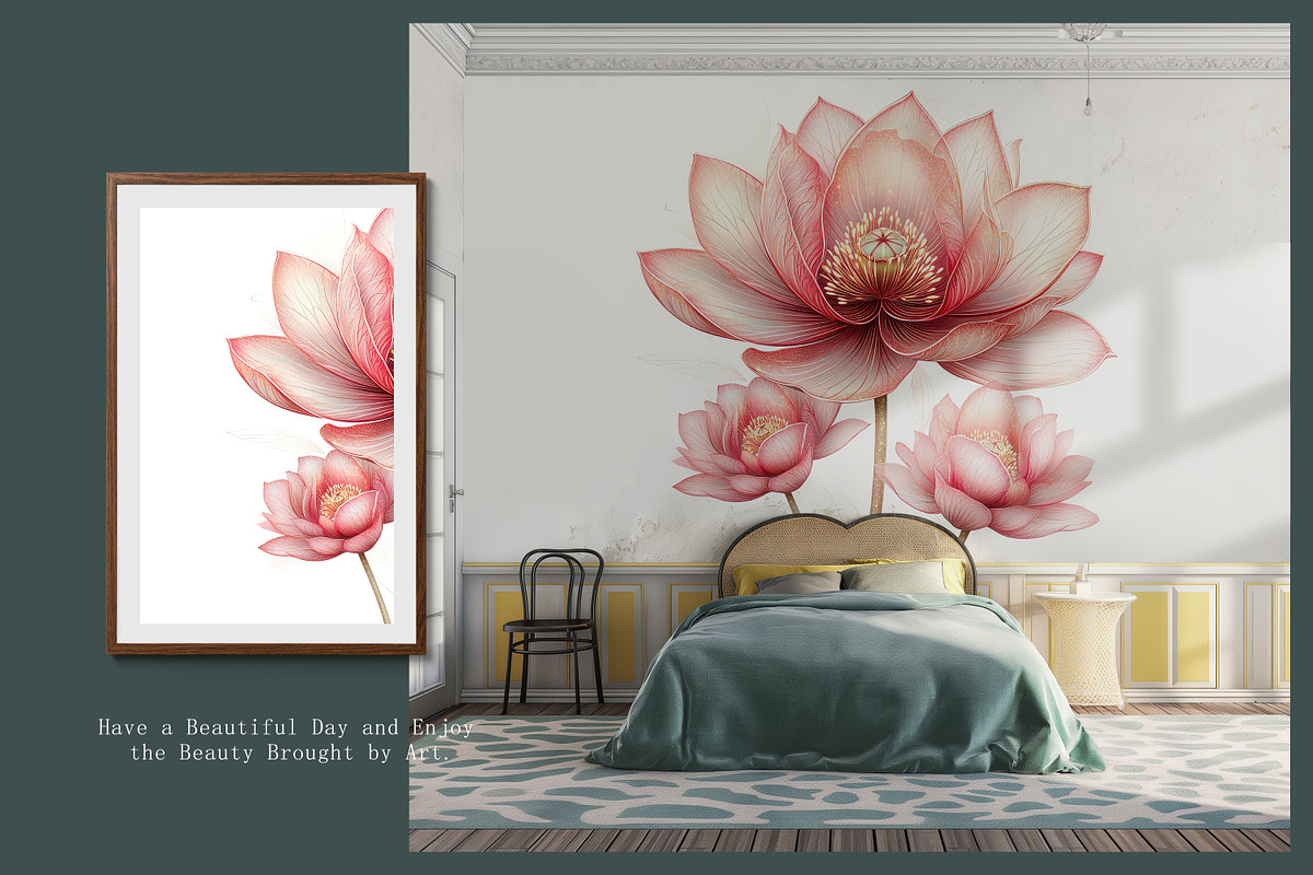 Modern Mixed Art Wallpaper, a Decorative Illustration by fei long (Photo 8 of 10)