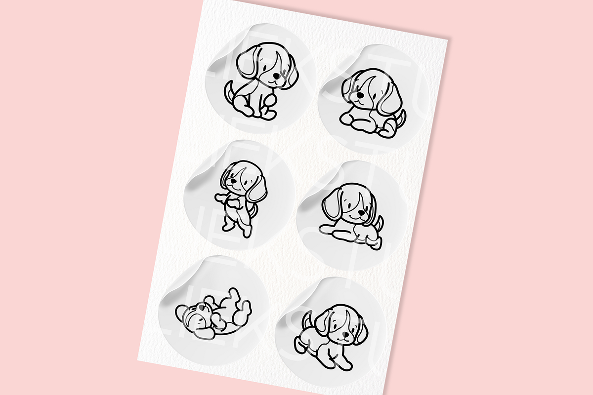 Beagle Procreate Stamp Brush Set, a Brush Add-On by HalieKStudio (Photo 5 of 9)