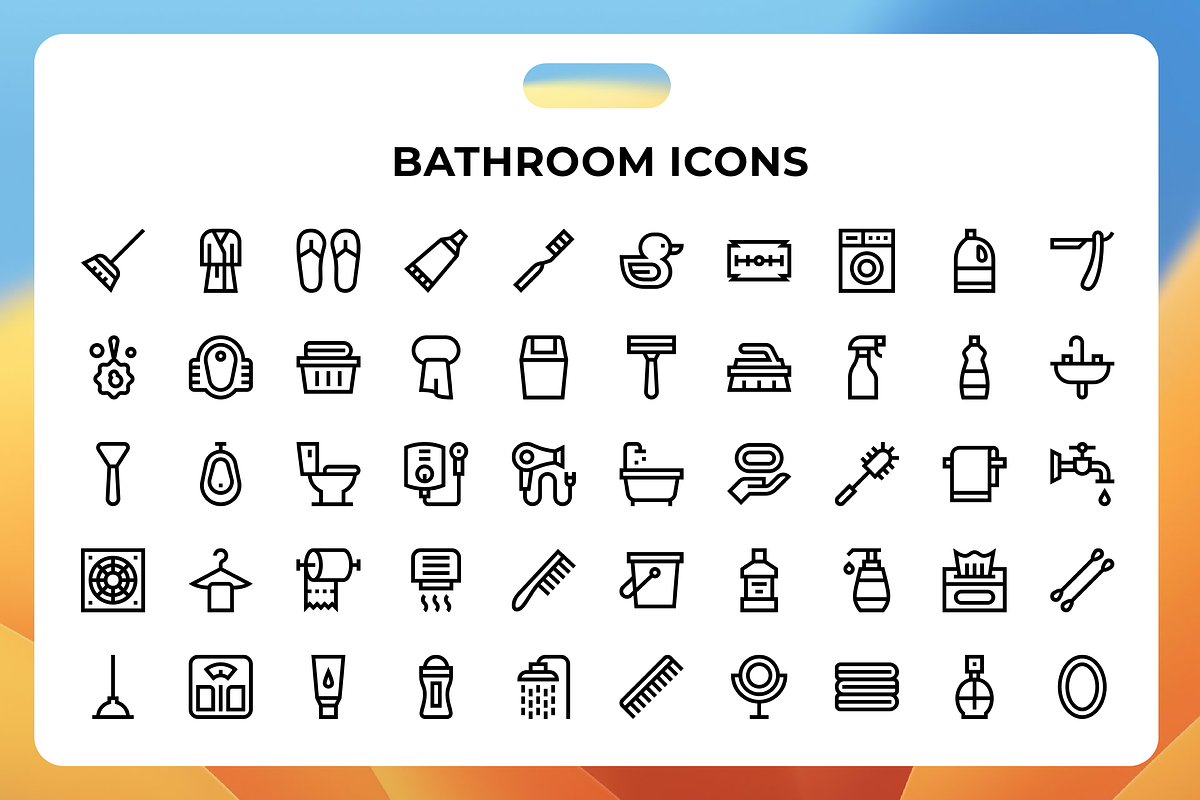 Bathroom Icons, a Duotone Icon by Wencory (Photo 1 of 3)