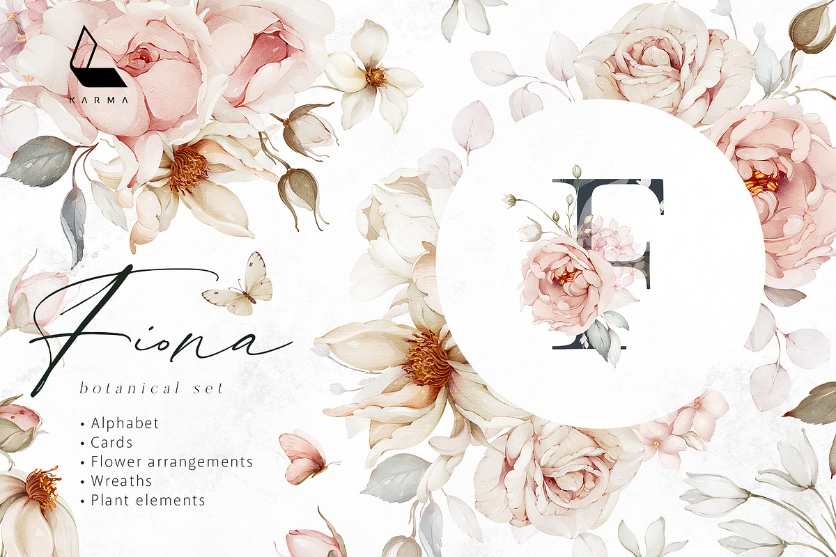 Fiona | Botanical set, a Decorative Illustration by Karma (Photo 2 of 36)