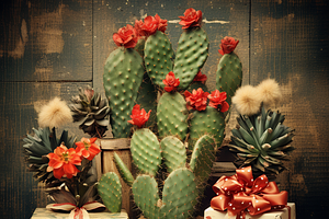 Vintage Christmas Cactus