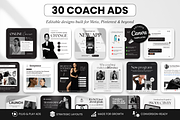 Coach Static Ad Templates Canva, a Social Media Template by DigiPax (Thumbnail 1 of 11)