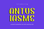 Antusiasme - Playful Font, a Sans Serif Font by Pikgura (Thumbnail 1 of 6)
