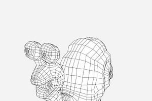 Cartoonish Low-poly Snail