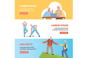 senior couple lifestyle. cartoon, a Sport Illustration by Multigon