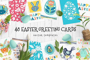 48 Easter Greeting Cards