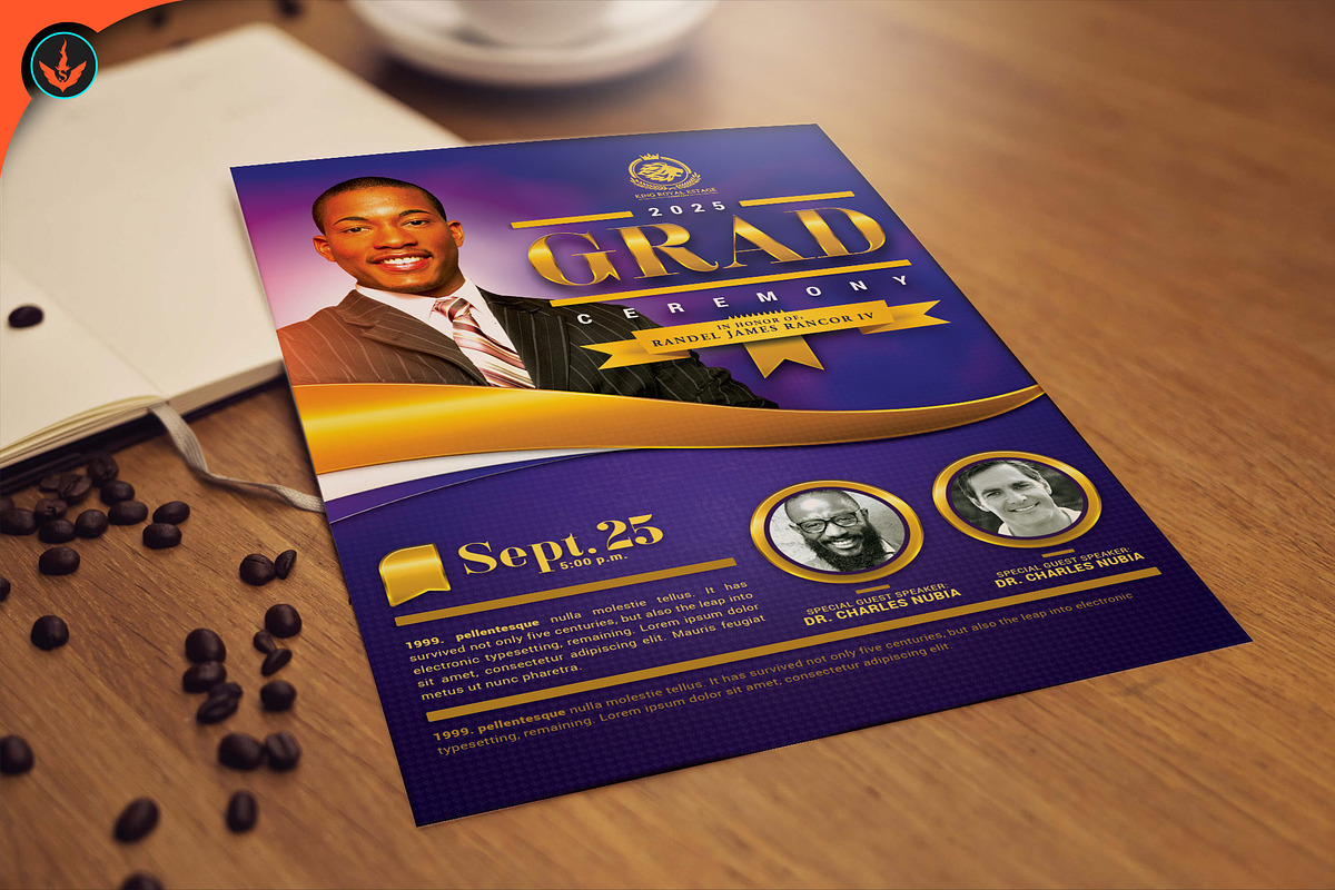Pastor Graduation Ceremony Flyer, a Marketing Template by SeraphimChris (Photo 2 of 4)