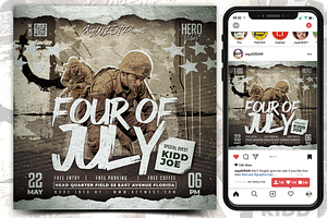 Four-of-July-Flyer, a Flyer Template by regalDRAW